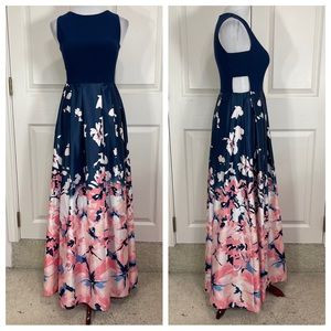 Betsy & Adam cut out gown